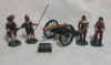 Artillery Soldiers & Cannon Toy Soldier Lead Miniatures , 5pc Set