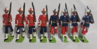 British India Madras Soldiers Toy Soldier Lead Miniatures , 8pc. Set