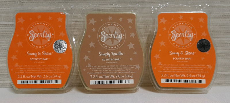 3 Partial Packages of Scentsy Bars. Various Scents