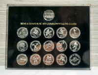 A Set of Coins from the 1996 Commonwealth Games in Kuala Lampur.