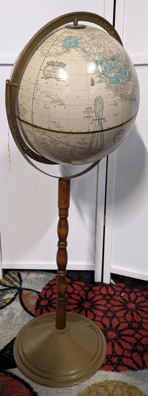 Vintage Cram's Imperial Standing World Globe.