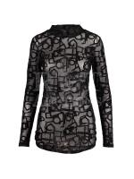 New NU DENMARK Midi Blouse Mesh "RECYLCE" Size Large.