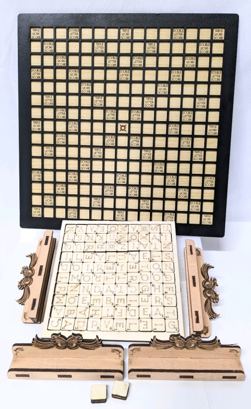 New Laser Cut Homemade SCRABBLE Game