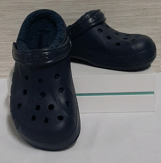 New Crocs Baya Lined Clog In Navy. Size M5/L7 37-38 EUR