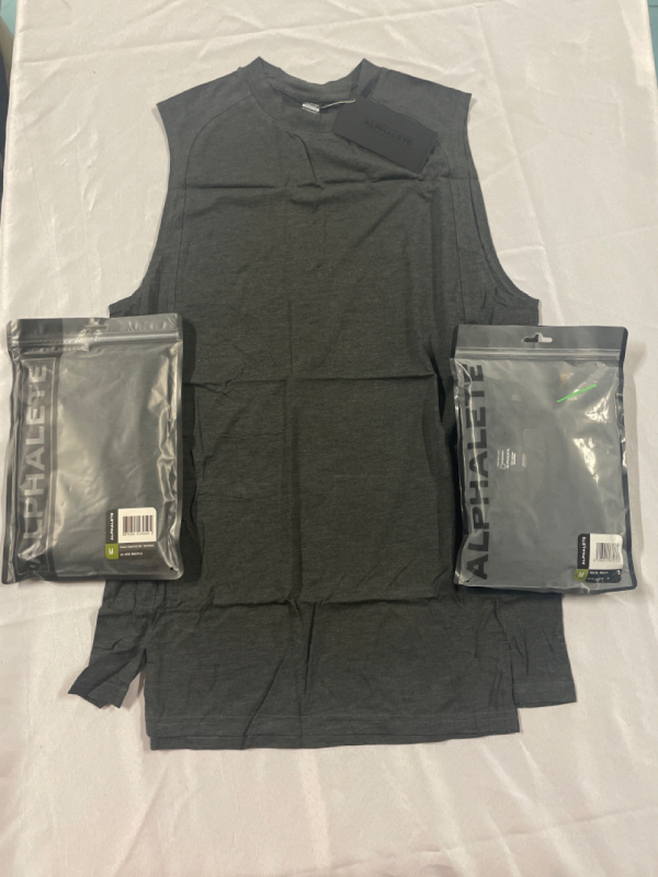 4 New ALPHALETE Medium Men's Stepped Tank & Retro Tee