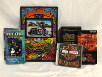 Vintage Harley VHS Movies & Picture Frame