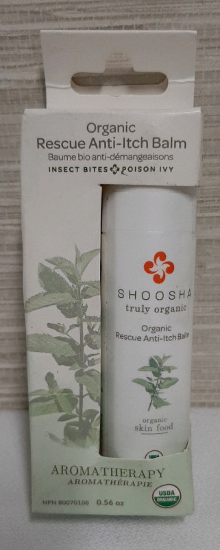 New Shoosha Organic Rescue-Anti Itch Balm 0.56oz