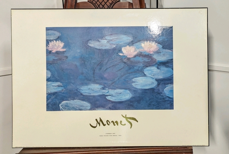 Claude Monet Nymphéas Reprint on Poster Board.