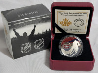 2015 Canadian Fine Silver Ten Dollar $10 Montreal Canadians Coin in Case