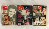 3 Vintage TV Guides Elvis Covers
