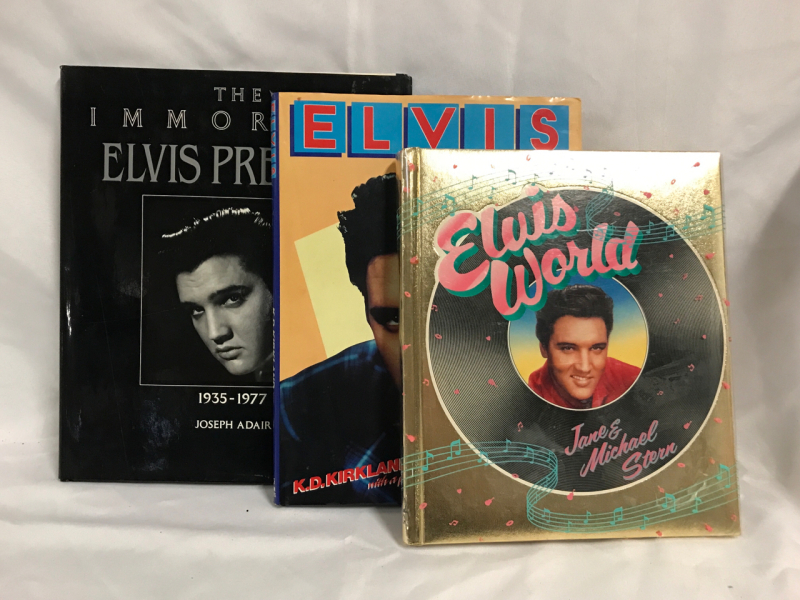 3 Vintage Elvis Presley Coffee Table Books