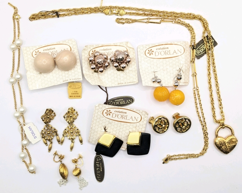 Great Collectable Vintage D'ORLAN Jewelry: Necklaces, Chains & Earrings