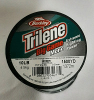 New, Berkley Trilene Big Game Mono, Green, 8.lb Test 1500 Yardsl