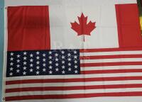 Canada / United States of America Dual Flag , 32"&times;60"