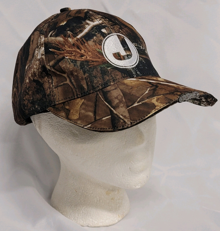 Jonard Tools Realtree Camo Hunting Cap with LED Light , Velcro Back - New