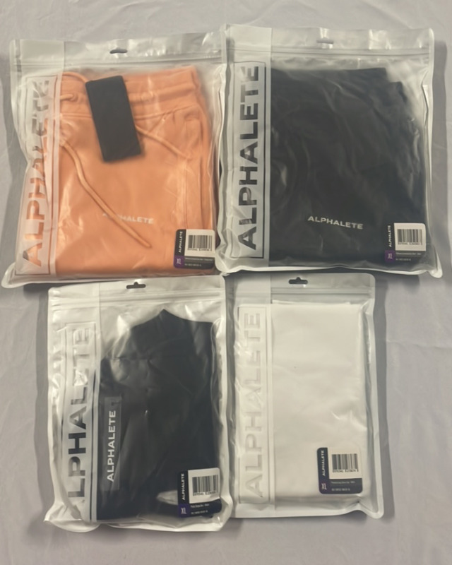 4 New ALPHALETE Size XL Women's Shorts & Bra & Long Sleeve Crop Top