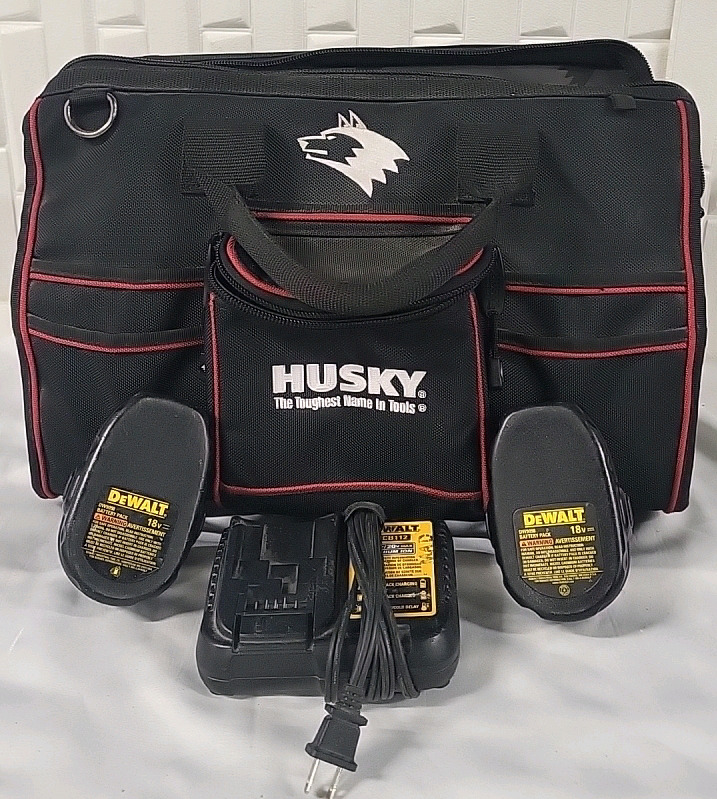 Husky Tool Bag + Contents - 18"x10"x12"