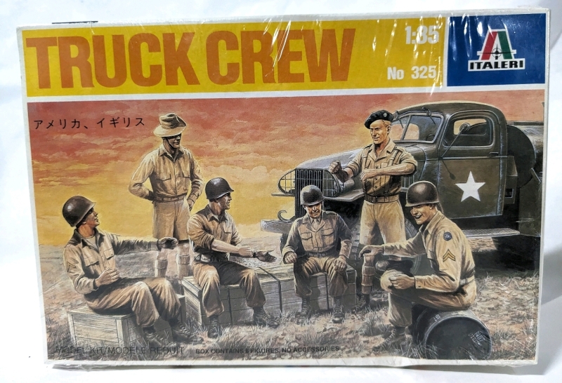 Vintage Sealed ITALERI Truck Crew 1:35 Scale Model Kit No. 325.