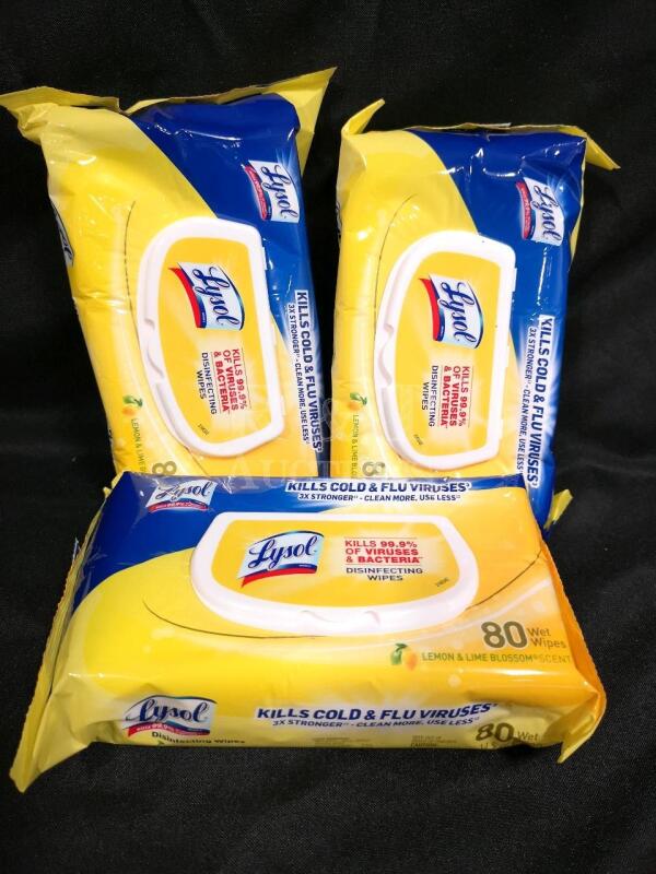 3 Packs of New Lysol Disinfecting Wipes