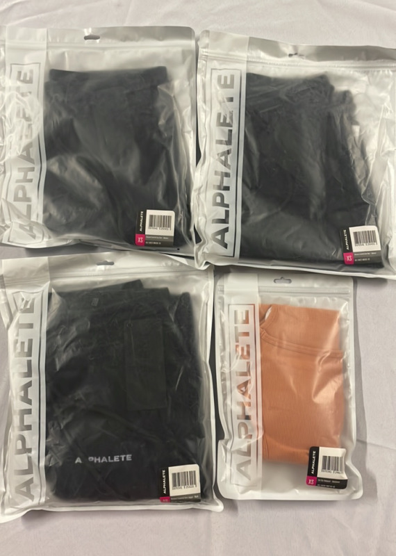 4 New ALPHALETE sz XS Women's Shorts & Jogger & Bodysuit