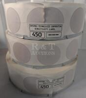 3 New Intermec Sensitivity Label Rolls.