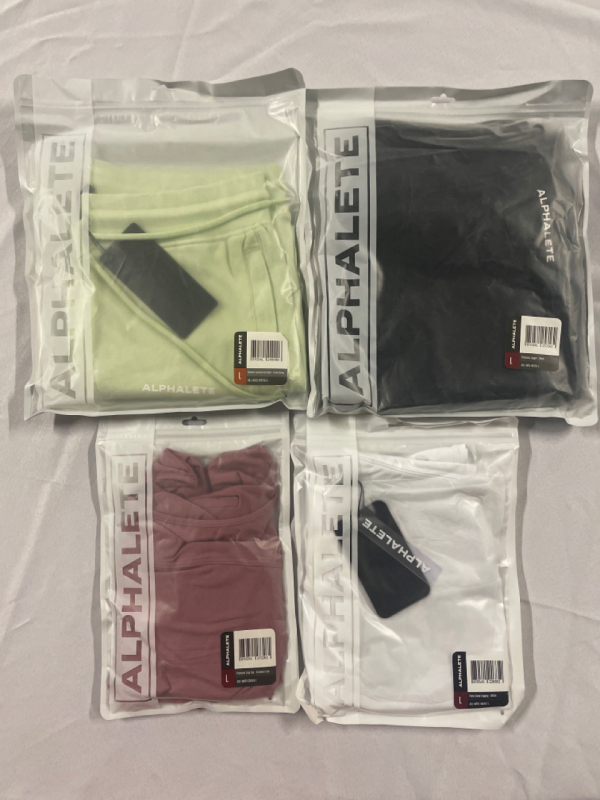 4 New ALPHALETE sz Large Women's Shorts & Jogger & Crop Top & Leggings