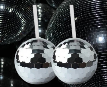 2 New DISCO BALL Drink Cups with Straws