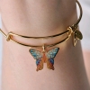 New ALEX + ANI Chrysiridia Rhipheus Butterfly Charm Bangle - 2