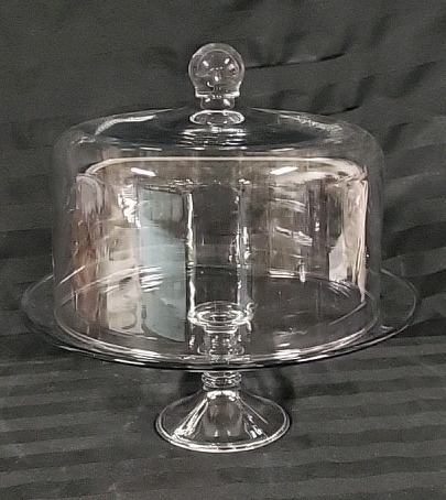 Glass Cake Tray with Top