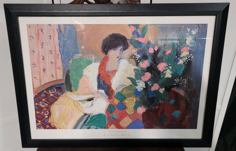 " Quiet Moments " by Roy Fairchild , Framed Print , Measures 30.5"×22.5"