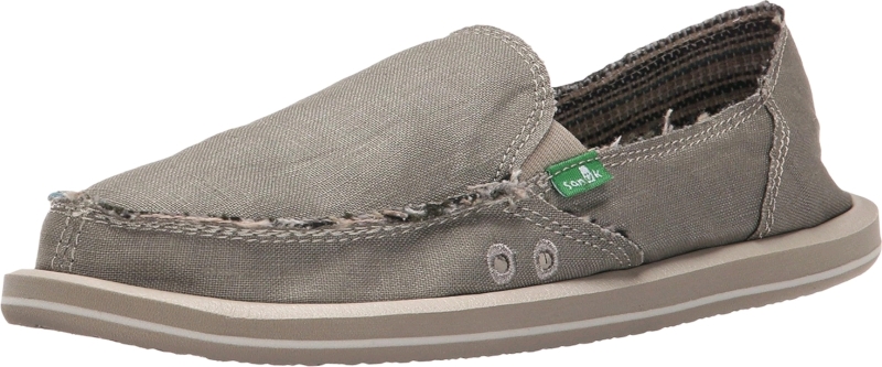 New Sanuk Womans Hemp Shoe in 9CAN 40EUR Gray Green