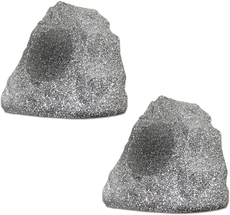 Theater Solutions Outdoor Full Range Weather Resistant Rock Speakers , Pair - New