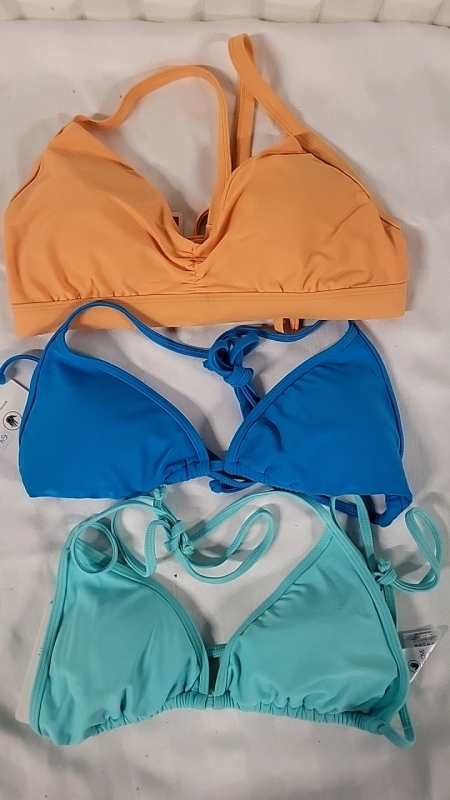 3 New Body Glove Bikini Tops - Size Medium