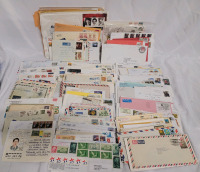 World Postage Stamps on Envelopes - Canada , USA , France , Poland , Nigeria