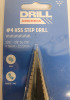 Drill America #4 HSS Step Drill Bit , 3/16" - 7/8" by 1/16" - Steel , Plastic , PVC - New - 3