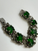 Emerald Rhinestone Bracelet Mexico Siver stamp - 2