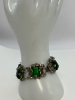 Emerald Rhinestone Bracelet Mexico Siver stamp - 4