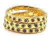 The Nolan Miller Glamour Collection: 3 Gorgeous Gold Tone Bracelets with Red, Green, Blue Stones. - 3