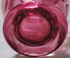 Vintage Cranberry Coin Dot Glass Jug , measures 6" tall - 4