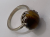 English Sterling Silver Tiger Eye Ring & Pendant - 3