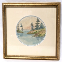 Vintage Landscape Watercolor