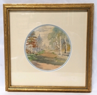 Vintage Landscape Watercolor