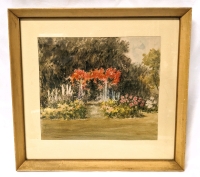 Vintage Watercolor Painting Initialed & Dated 1951