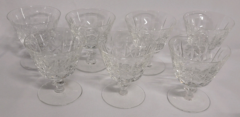 Edinburgh Crystal Glasses , Made in Scotland . Set of Seven (7)