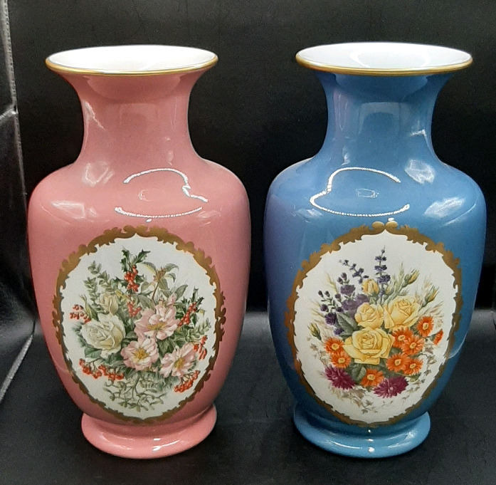 2 Franklin Porcelain Limited Edition Vases