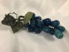 Blue Sodalite Grape Cluster With Jade Leaves 7 inch