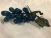 Blue Sodalite Grape Cluster With Jade Leaves 7 inch - 4