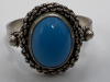 925 Sterling Oval Turquoise Ring - 6