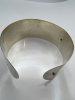 Sterling Silver Wide Belt Bangle Signed - 6