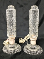 2 Vintage Art Deco Bullet / Torpedo Boudoir Lamps Working (One is As Found)